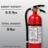 imageKidde Fire Extinguisher for Commercial Use 3A40BC 9 Lbs Refillable ampamp Reusable Hose ampamp Wall Mount Included1 Pack