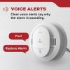imageKidde Hardwired Smoke Detector 10Year Battery Backup Voice Alerts Interconnectable LED Warning Light IndicatorsWhite