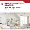 imageKidde Hardwired Smoke Detector 10Year Battery Backup Voice Alerts Interconnectable LED Warning Light IndicatorsWhite