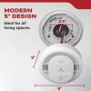 imageKidde Hardwired Smoke Detector 10Year Battery Backup Voice Alerts Interconnectable LED Warning Light IndicatorsWhite