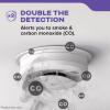imageKidde Hardwired Smoke ampamp Carbon Monoxide Detector AA Battery Backup Voice Alerts Interconnectable LED Warning Light Indicators 2 Pack