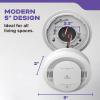 imageKidde Hardwired Smoke ampamp Carbon Monoxide Detector AA Battery Backup Voice Alerts Interconnectable LED Warning Light Indicators White