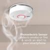imageKidde Smart Smoke Detector WiFi Alexa Compatible Device Hardwired wBattery Backup Voice ampamp App Alerts