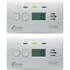imageKidde Carbon Monoxide Detector with 10Year Battery Digital Display 3 LEDs Replacement Indicator Peak Level Memory 2 Pack2 packs