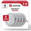 imageKidde Hardwired Smoke Detector 10Year Battery Backup Interconnectable LED Warning Light Indicators 4 Pack