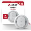 imageKidde Hardwired Smoke Detector 10Year Battery Backup Voice Alerts Interconnectable LED Warning Light IndicatorsWhite