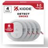 imageKidde Hardwired Smoke Detector AA Battery Backup Interconnectable LED Warning Light Indicators 4 Pack