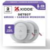 imageKidde Hardwired Smoke ampamp Carbon Monoxide Detector 10Year Battery Backup Voice Alerts Interconnectable LED Warning Light Indicators 2 Pack