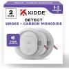 imageKidde Hardwired Smoke ampamp Carbon Monoxide Detector AA Battery Backup Voice Alerts Interconnectable LED Warning Light Indicators 2 Pack