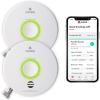 imageKidde Smart Smoke Detector ampamp Indoor Air Quality Monitor WiFi Alexa Compatible Device Hardwired wBattery Backup Voice ampamp App Alerts 2 Pack