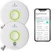 imageKidde Smart Smoke ampamp Carbon Monoxide Detector ampamp Indoor Air Quality Monitor WiFi Alexa Compatible Device Hardwired wBattery Backup Voice ampamp App Alerts 2 Pack