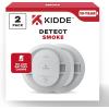 imageKidde Smoke Detector 10Year Battery Powered LED Warning Light Indicators 2 Pack