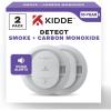 imageKidde Smoke ampamp Carbon Monoxide Detector 10Year Battery Powered Voice Alerts LED Warning Light Indicators 2 Pack