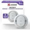 imageKidde Smoke ampamp Carbon Monoxide Detector AA Battery Powered Voice Alerts LED Warning Light Indicators9th Edition Alarm