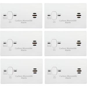 imageKidde Carbon Monoxide Detector Battery Powered CO Alarm with LEDs TestReset Button Low Battery Indicator Portable6 Pack