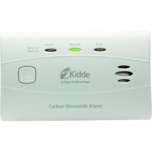 imageKidde Carbon Monoxide Detector with 10Year Battery 3 LEDs Replacement Indicator TestReset Button 2 Pack1 pack