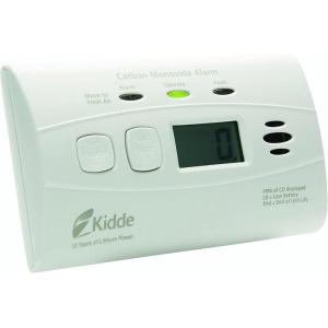 imageKidde Carbon Monoxide Detector with 10Year Battery Digital Display 3 LEDs Replacement Indicator Peak Level Memory 2 Pack1 pack