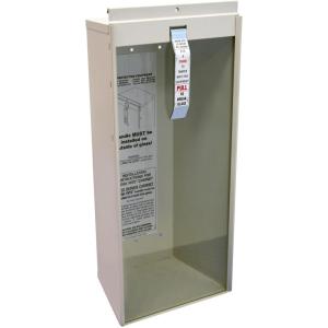 imageKidde Fire Extinguisher Cabinet 5lb Surface Mount for 5 Pound Dry Chemical Extinguisher Heavy Duty Steel Safety Glass VandalResistantBeige5 Pound