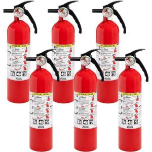 imageKidde Fire Extinguisher for Home 1A10BC Dry Chemical Extinguisher Red Mounting Bracket Included 6 Pack6 Pack