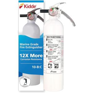 imageKidde Mariner 110 Marine Fire Extinguisher for Boats 1A10BC 39 Lbs Coast Guard Approved Strap Bracket Included White 2 PackMAR10