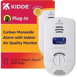 imageKidde Smart Carbon Monoxide Detector ampamp Indoor Air Quality Monitor Plug In Wall WiFi Alexa Compatible Device Voice ampamp App Alerts