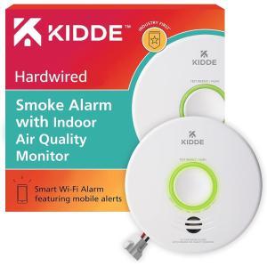 imageKidde Smart Smoke Detector ampamp Indoor Air Quality Monitor WiFi Alexa Compatible Device Hardwired wBattery Backup Voice ampamp App Alerts