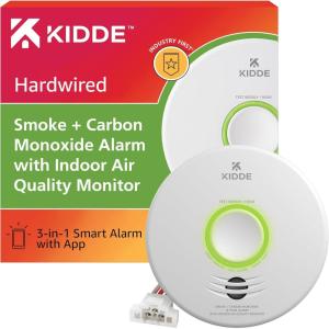 imageKidde Smart Smoke ampamp Carbon Monoxide Detector ampamp Indoor Air Quality Monitor WiFi Alexa Compatible Device Hardwired wBattery Backup Voice ampamp App Alerts