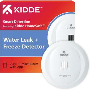 imageKidde WiFi Water Leak Detector ampamp Freeze Alarm Alexa Device Smart Leak Detector for Homes with App AlertsWhite