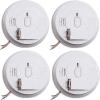 imageKidde Smoke Detector Hardwired Smoke Alarm with Battery Backup FrontLoad Battery Door TestSilence ButtonPack of 2 White6th Edition Alarm