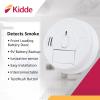 imageKidde Smoke Detector Hardwired Smoke Alarm with Battery Backup FrontLoad Battery Door TestSilence ButtonPack of 2 White6th Edition Alarm