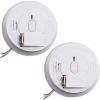 imageKidde Smoke Detector Hardwired Smoke Alarm with Battery Backup FrontLoad Battery Door TestSilence ButtonPack of 2 White6th Edition Alarm