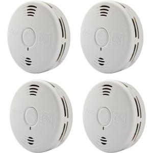 imageKidde Smoke ampamp Carbon Monoxide Detector Combo 10Year Battery Replacement Alert 4 Count Pack of 16th Edition Alarm