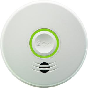 imageKidde Smoke Detector 10Year Battery Photoelectric Sensor WireFree Interconnect Smoke Alarm Voice Alert White 2 Count2 Pack